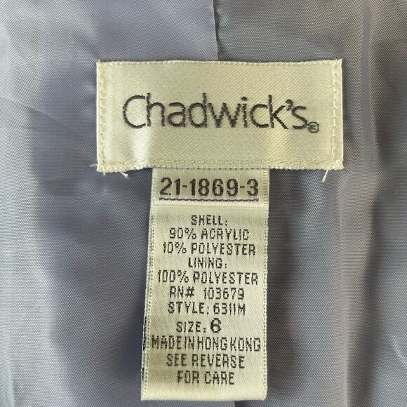 Chadwick’s Purple Colorful Dress Jacket Size 6 EUC - Picture 6 of 6